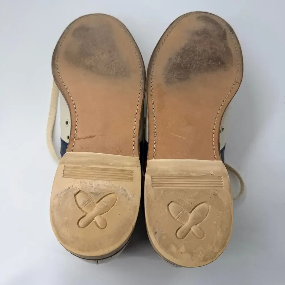 Vintage Striker Split Toe Bone Bowling Shoes Mens Size 9.5 Rockabilly Steampunk
